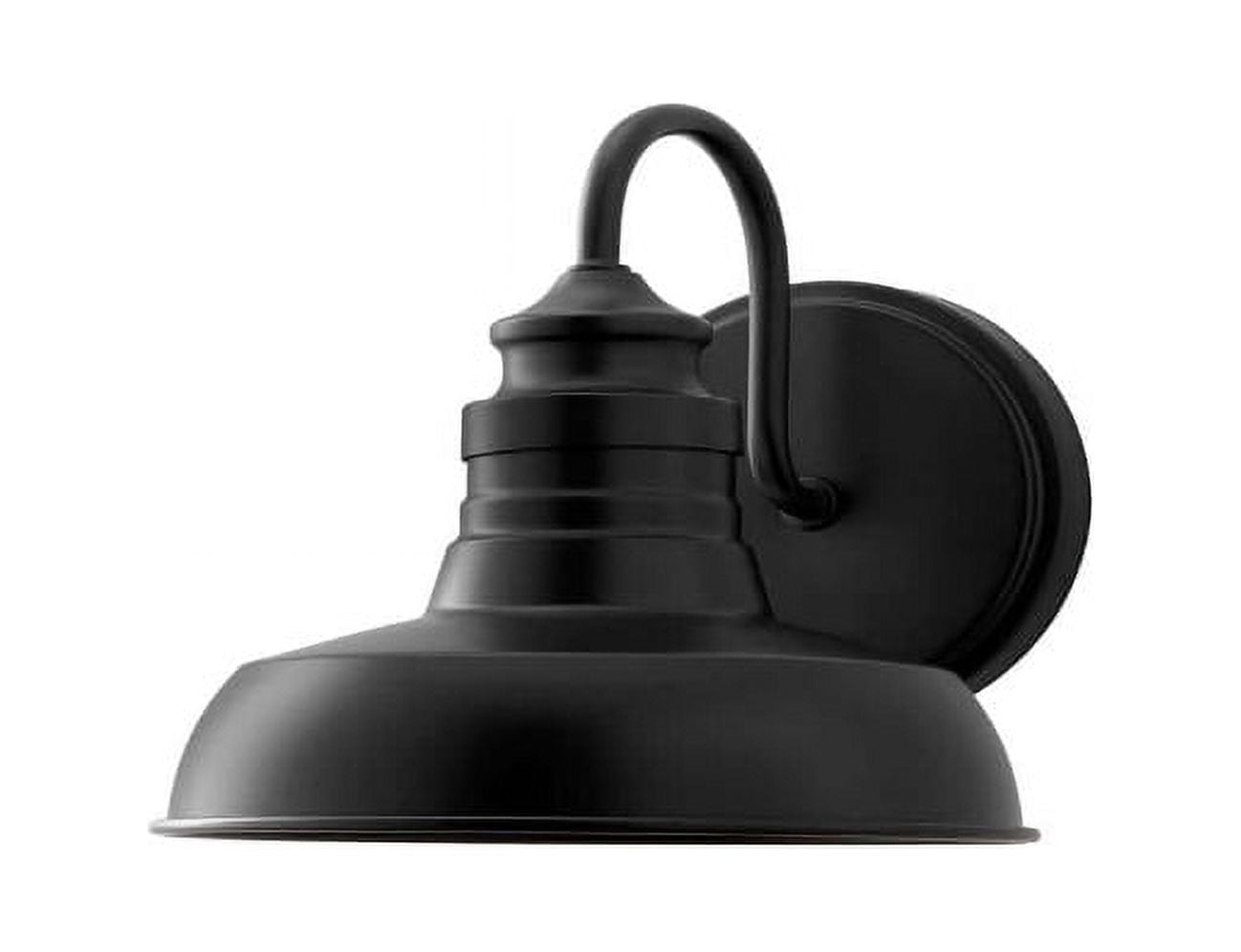 Hampton Bay 7.63" Elmcroft Matte Black Farmhouse Wall Mount Sconce ...