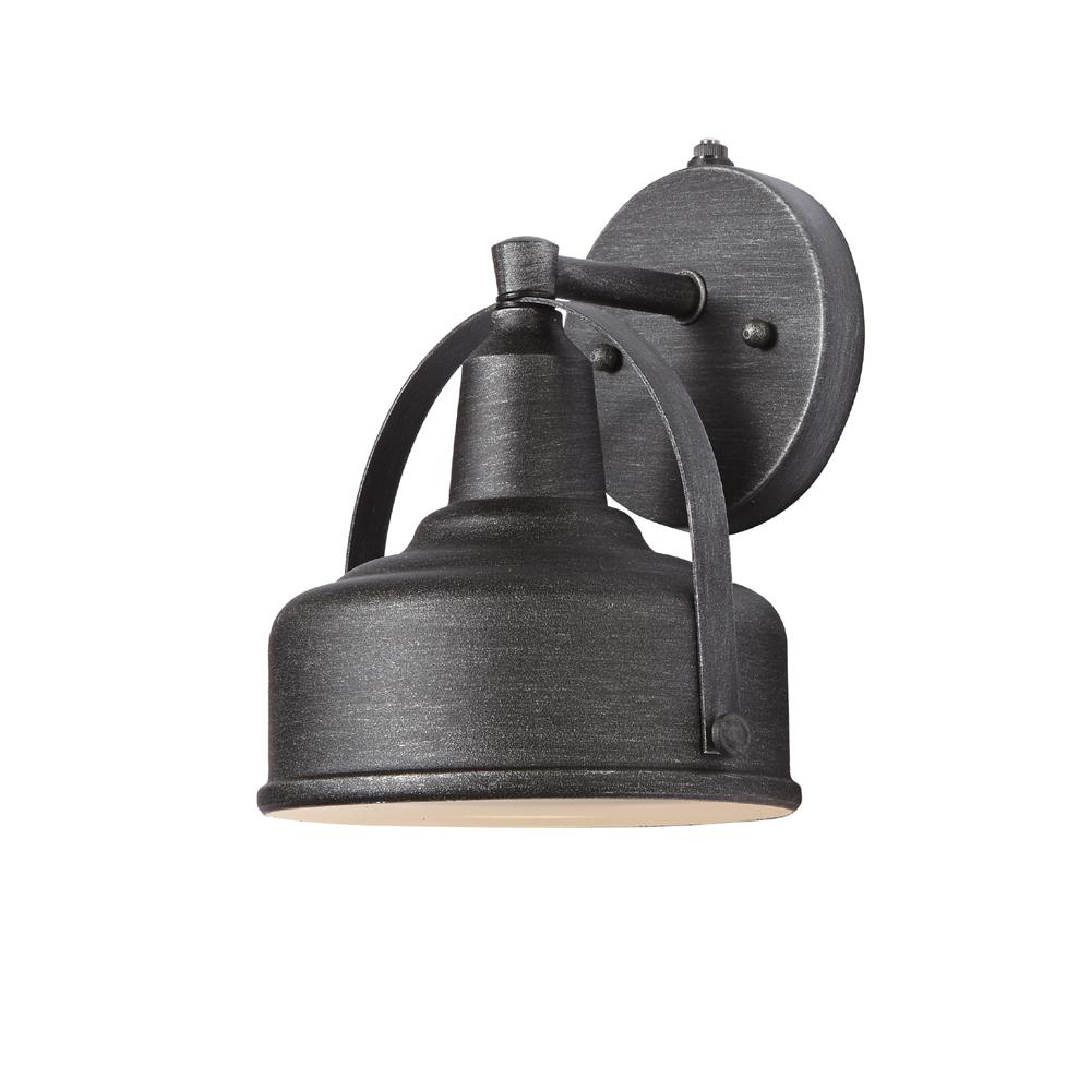 Hampton Bay 9" Weathered Pewter Outdoor LED Wall Lantern