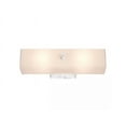 thumbnail image 1 of Hampton Bay Adeliade 14 in. 2-Light White Bath Vanity Light with Glass Shade, 1 of 5