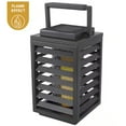 thumbnail image 1 of Hampton Bay Ambrose Black Flicker Flame Outdoor Solar Lantern with Integrated LED, 1 of 6