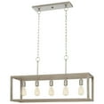 thumbnail image 1 of Hampton Bay Boswell Quarter 34 in. 5-Light Brushed Nickel Farmhouse Linear Chandelier with Weathered Wood Accents, 1 of 4