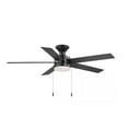 thumbnail image 1 of Hampton Bay Caltris 52 in. Integrated LED Indoor/Outdoor Matte Black Ceiling Fan with Light and Pull Chains Included, 1 of 6