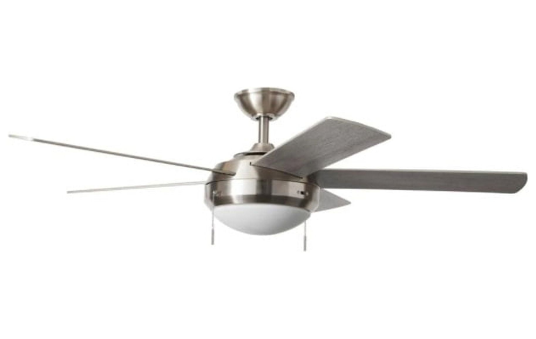 Hampton Bay Claret 52 in. Indoor Brushed Nickel Ceiling Fan with Light