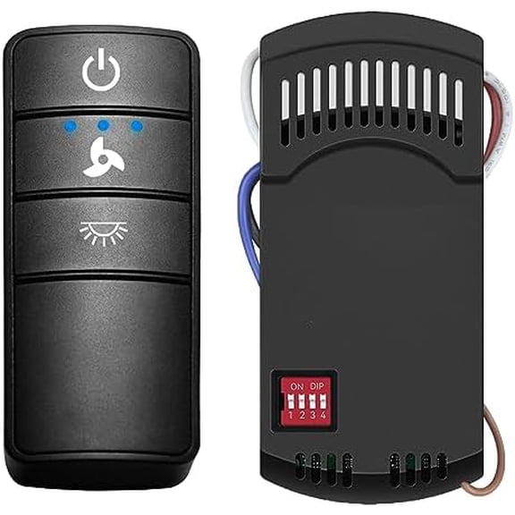 Hampton Bay Fan Remote Kit,Universal Ceiling Fan Remote Control Replacement Hampton Bay Home Decorators Collection Hunter KUJCE10318, ZAAZPHD-3 Speed Control, Light Dimming,Time Delay,with Wall Mount