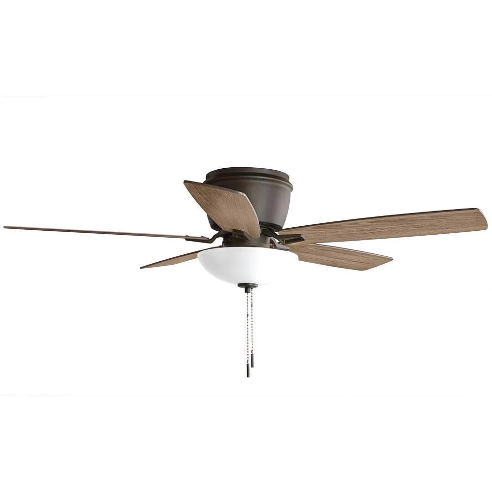 Hampton Bay Melrose 52 in Indoor LED Hugger Bronze Dry Rated Ceiling Fan