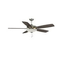thumbnail image 1 of Hampton Bay Menage 52'' Brushed Nickel Integrated LED Low Profile Ceiling Fan with 3 Speed Pull Chain, 1 of 2