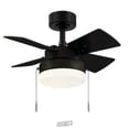 thumbnail image 1 of Hampton Bay Metarie II 24 in. Indoor Matte Black Ceiling Fan with Light, 1 of 2