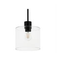 thumbnail image 1 of Hampton Bay Modern Matte Black Drum Pendant Light, 1 of 9