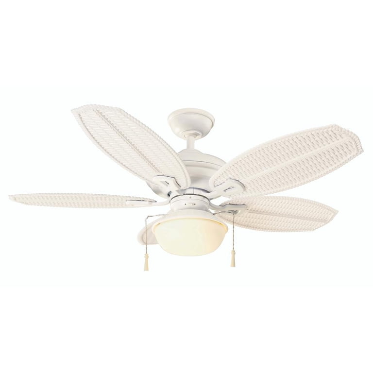 Hampton Bay Palm Beach III 48 in. LED Indoor/Outdoor Matte White