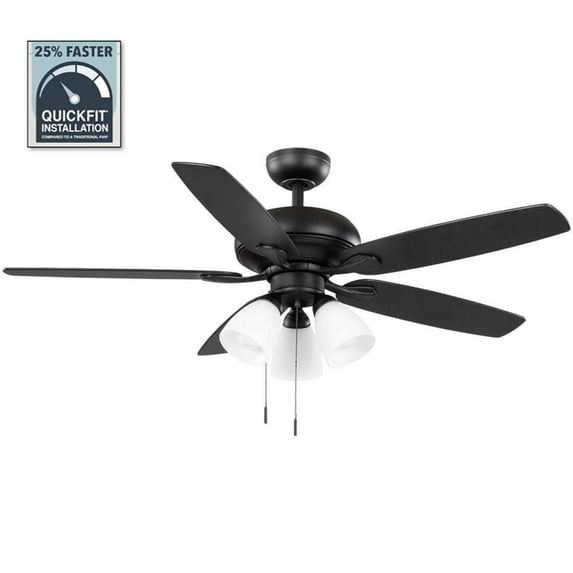 Hampton Bay Rockport II 52in Black LED Ceiling Fan
