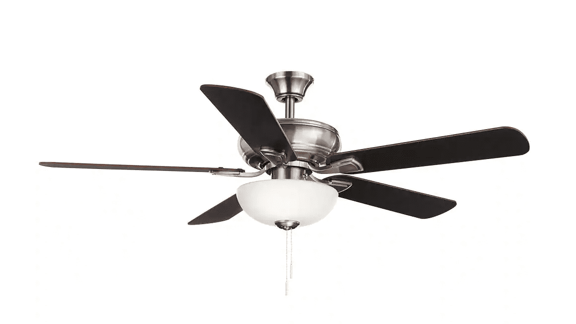Hampton Bay Rothley Ii 52 In Indoor Led Brushed Nickel Ceiling Fan With Light Kit Downrod Reversible Motor And Blades Com