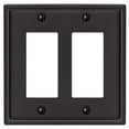 thumbnail image 1 of Hampton Bay Sinclair 2-Gang Rocker Matte Black Stamped Steel Wall Plate, 1 of 1