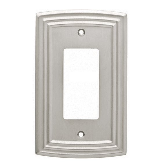 Hampton Bay W36398-SNE Classical Emery GFCI Satin Nickel Cover Plate