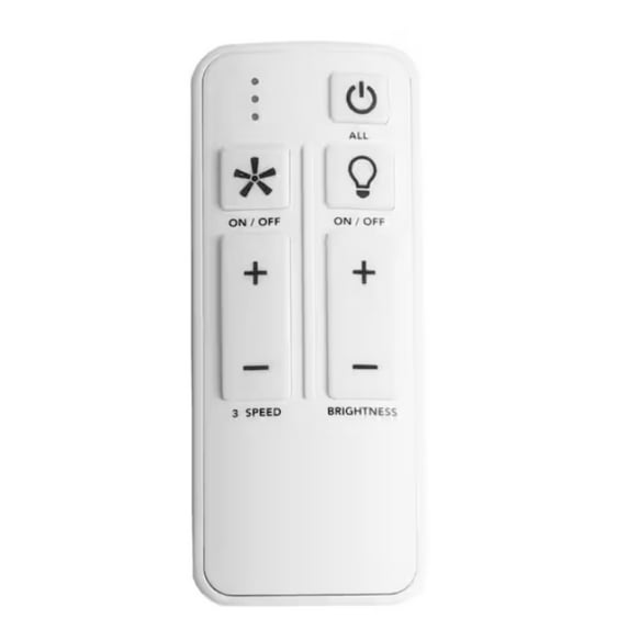 Hampton Bay White Universal 3-speed Damp Rated Ceiling Fan Remote Control with Dimmer