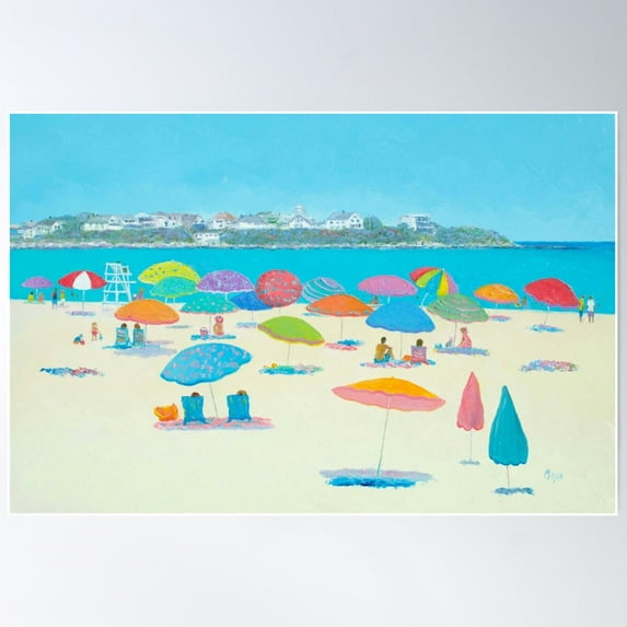 Hampton Beach And Boars Head Poster Wall Art, Modern Wall Decor For Living Room Bedroom, 8x12 UNFRAMED