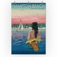 thumbnail image 1 of Hampton Beach, New Hampshire - Mermaid & Beach - Lantern Press Artwork (24x36 Giclee Gallery Print, Wall Decor Travel Poster), 1 of 1