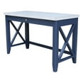 thumbnail image 1 of Hampton Blue and Antiqued Chalk Wood Desk, 1 of 10