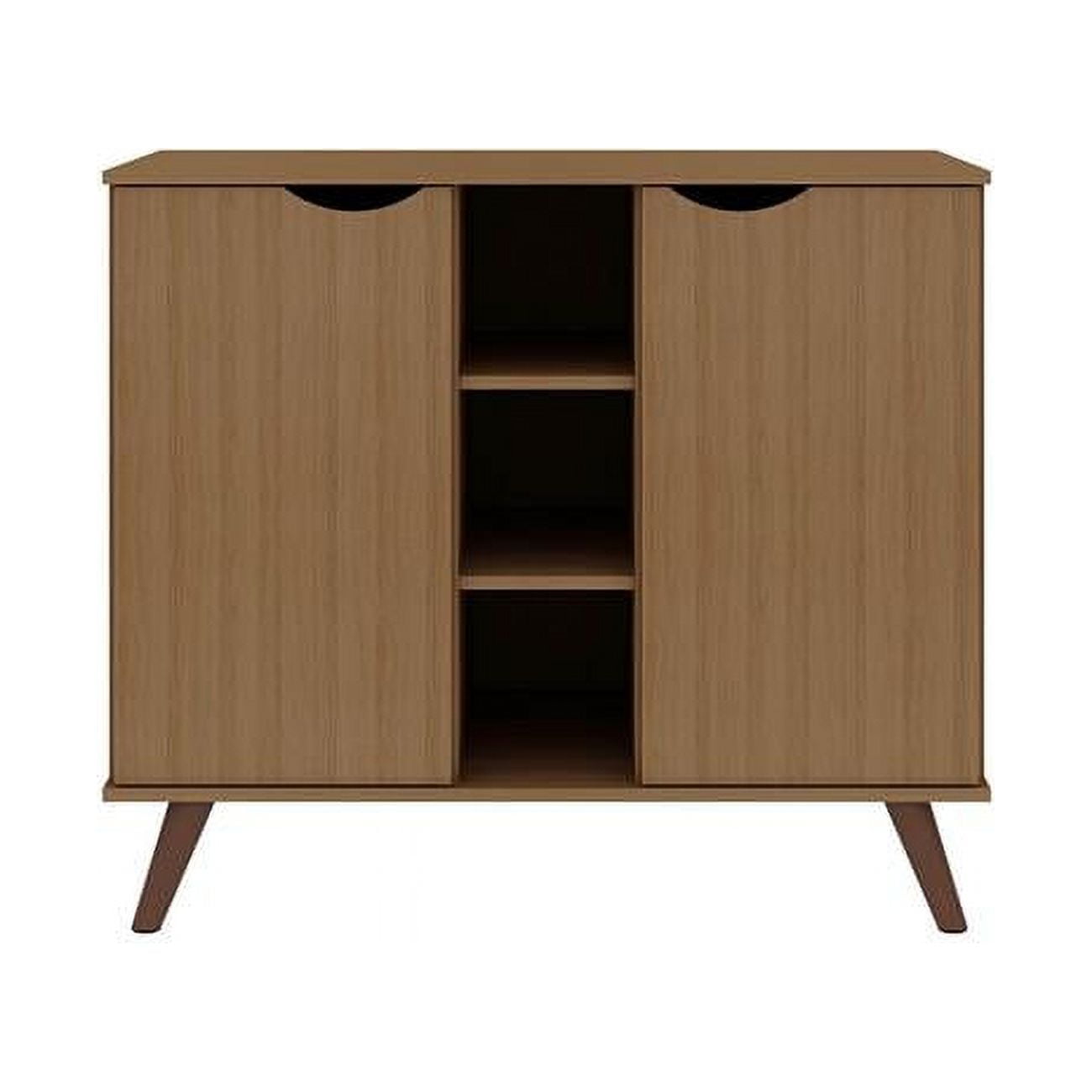 Maple Cream Mid-Century Modern Sideboard with Splayed Legs