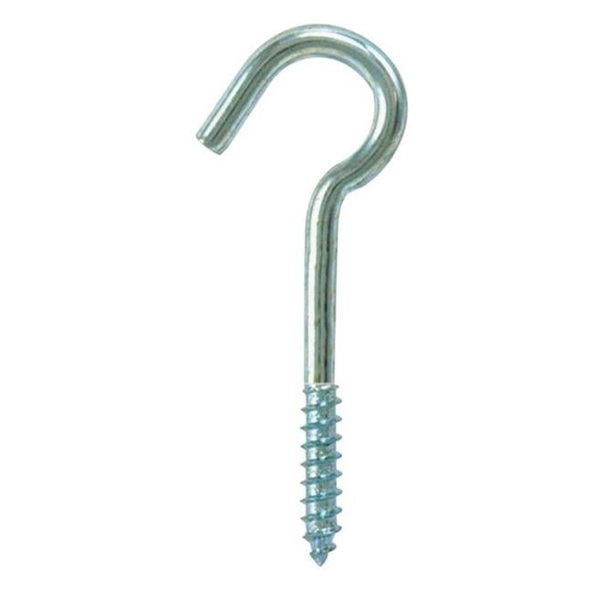 Hampton Small Zinc-Plated Silver Steel Screw-In Ceiling Hook