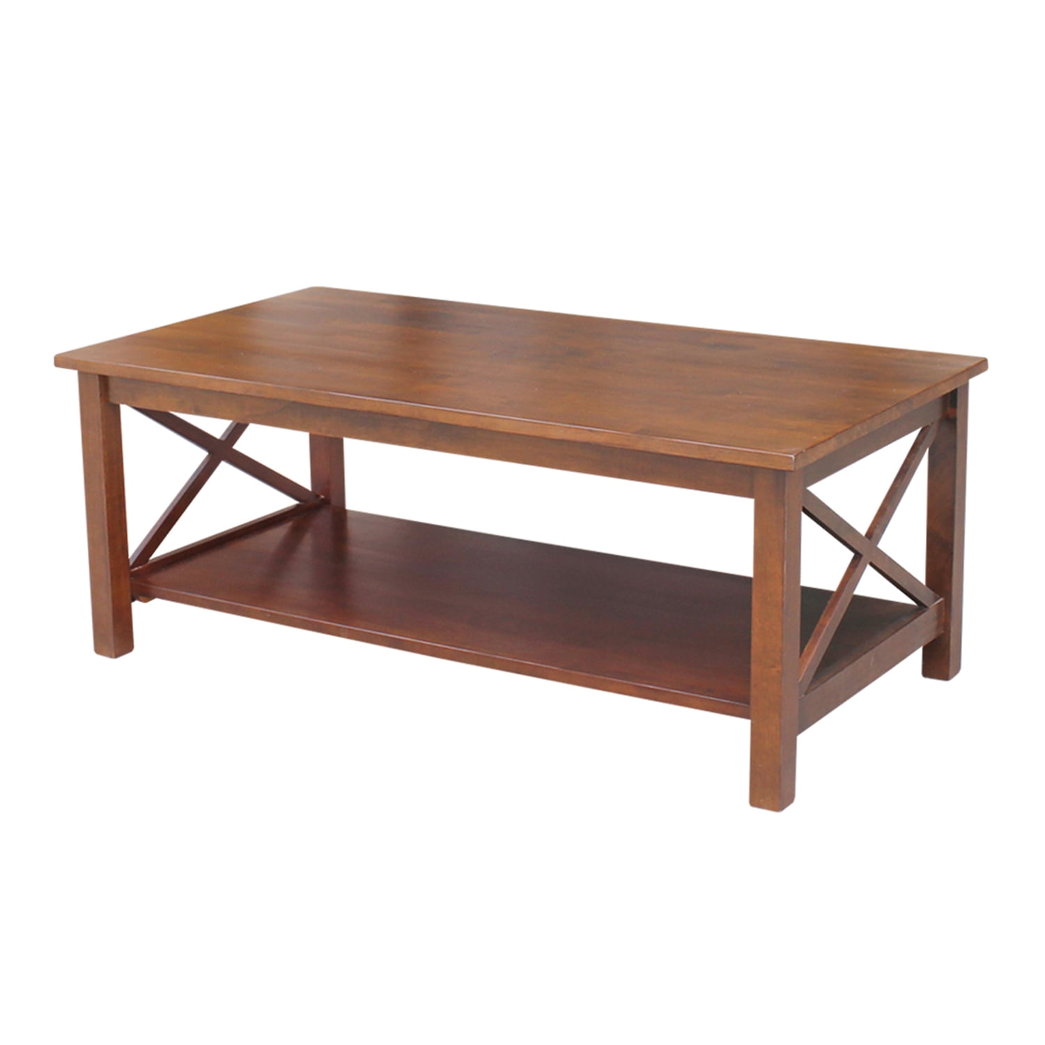Hampton 46" White Solid Wood Rectangular Coffee Table