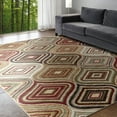 thumbnail image 1 of Hampton Contemporary 5' x 7' Beige and Red Polypropylene Indoor Area Rug, 1 of 8