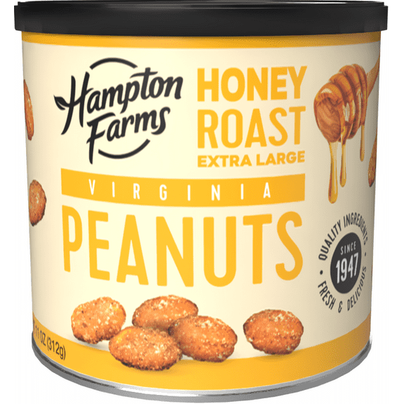 Hampton Farms Honey Roasted Peanuts 11 oz