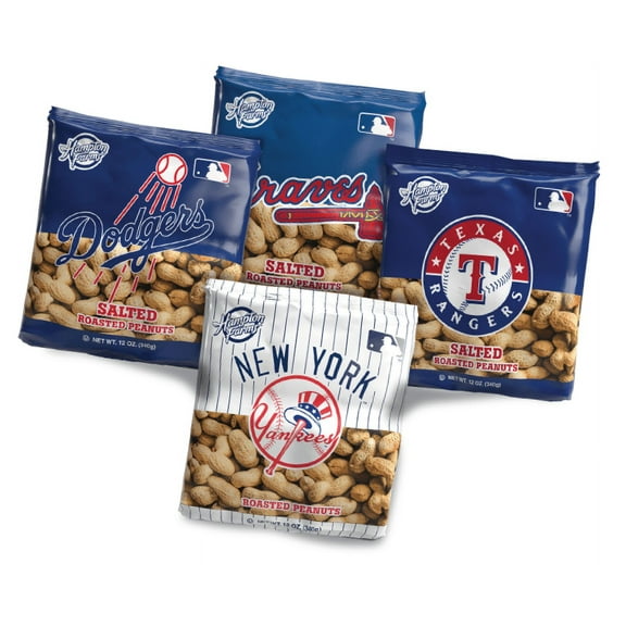 Hampton Farms Major League Baseball (MLB) In-Shell Peanuts, 12 oz Bag