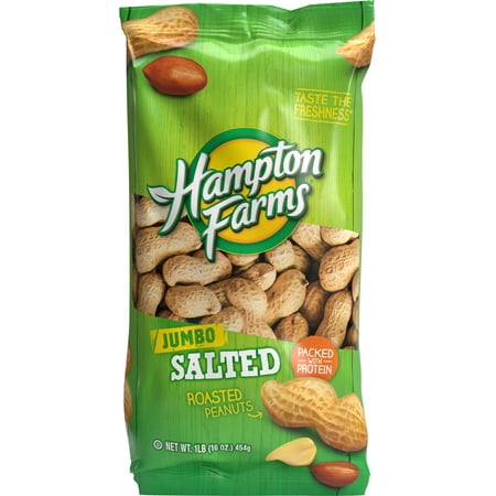 Hampton Farms Salted In-Shell Peanut Bag, 16 oz