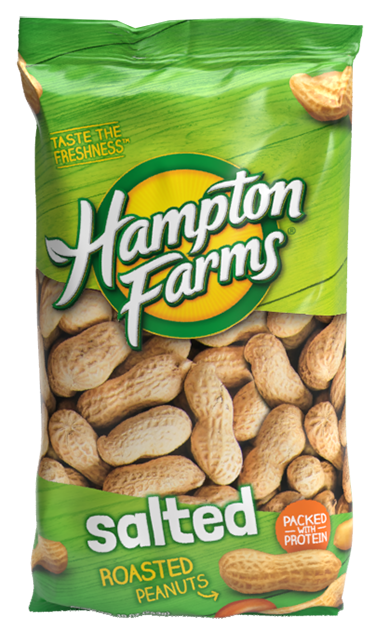 Hampton Farms Salted In-Shell Peanuts, 10 oz Bag
