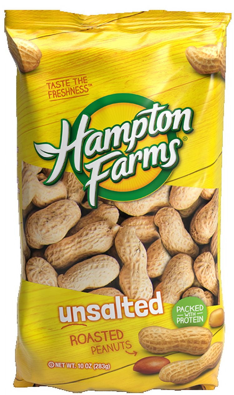Hampton Farms Unsalted In-Shell Peanuts, 10 oz Bag