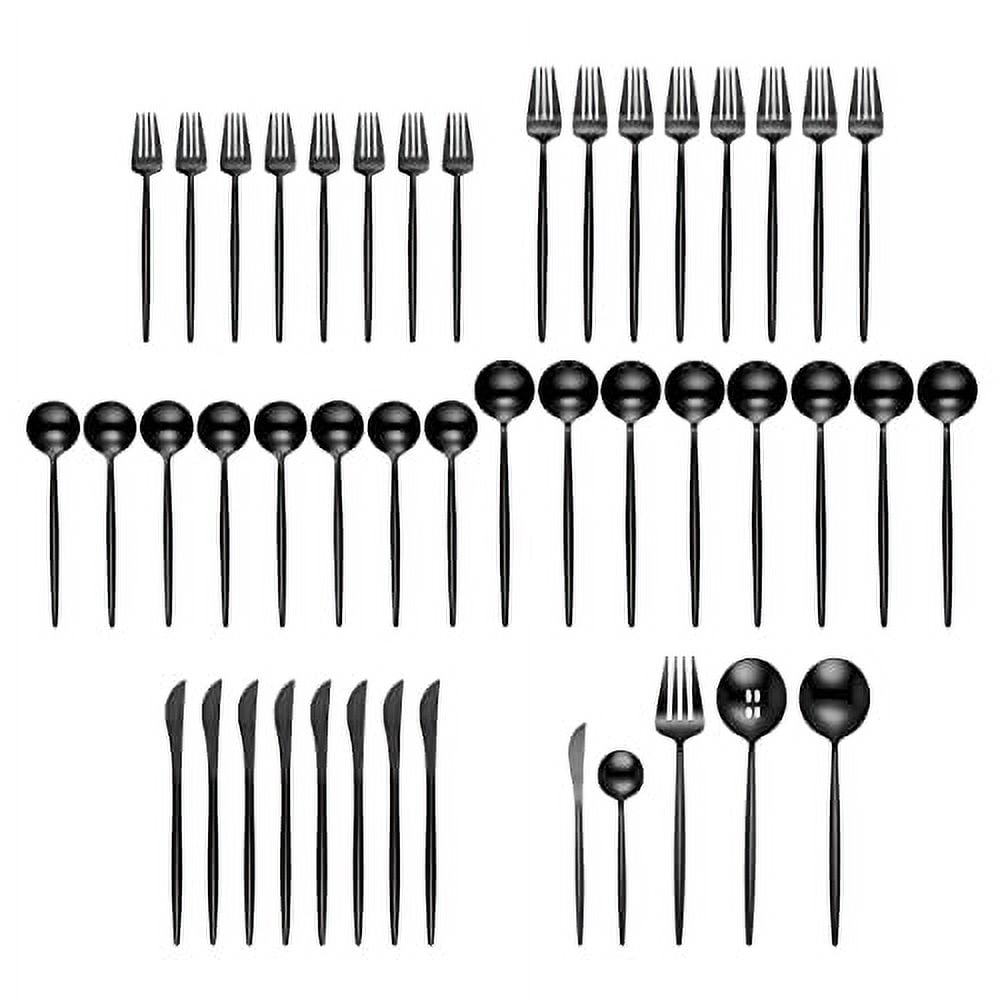 Hampton Forge 894757 Skandia Zephyr Black 45 Piece Flatware Set