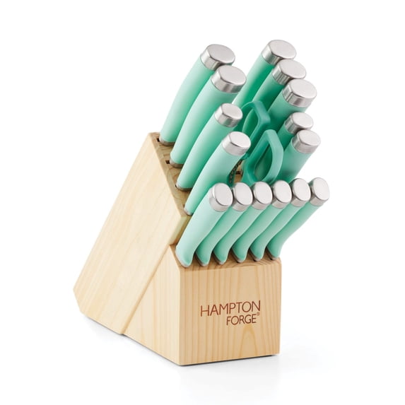 Hampton Forge Epicure Pistachio Cutlery Block Set (17-Piece)