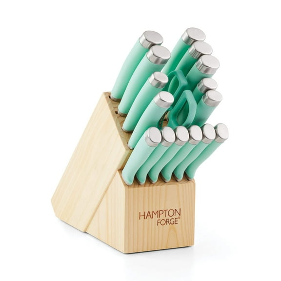 Hampton Forge Epicure Pistachio Cutlery Block Set (17-Piece)