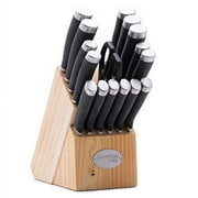 Hampton Forge  Epicure Stainless Steel Cutlery Set with Block 17-Piece