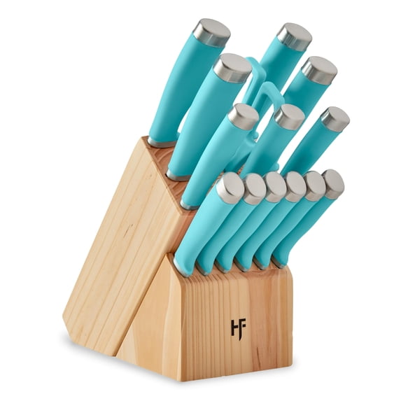 Hampton Forge Epicure True Aqua Cutlery Block Set (15-Piece)