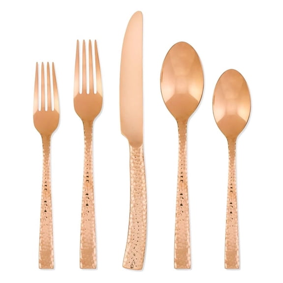 Lenox Hampton Forge Paris Hammered 20-Piece Flatware Set, Copper