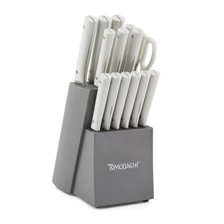 Hampton Forge Fuji 15-Piece Stainless Steel Kitchen Knife Block Set, Silver