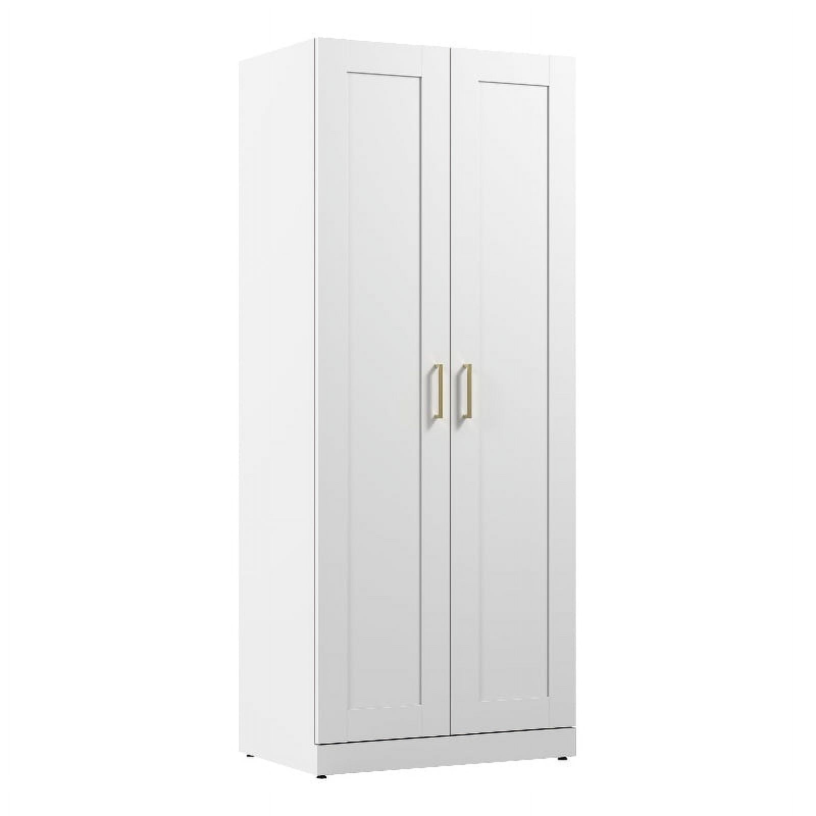 Hampton Heights 30W Tall Storage with Doors in White
