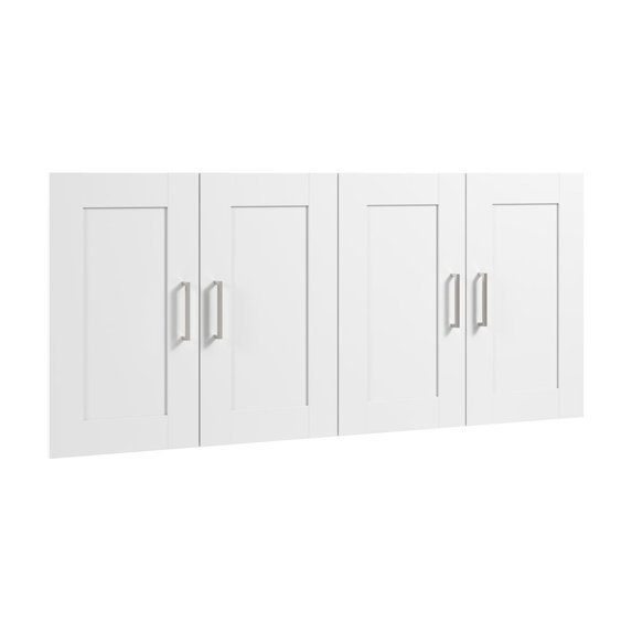 Hampton Heights 4 Door Set for 60W Bookshelf in White - Engineered Wood