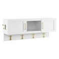 thumbnail image 1 of Hampton Heights 48W Wall Mounted Coat Rack with Doors in White - Engineered Wood, 1 of 9