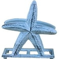 thumbnail image 1 of Hampton Iron Rustic Dark Blue Whitewashed Cast Iron Starfish Napkin Holder 6 Inch - Starfish Decoration - Beach Kitchen, 1 of 2