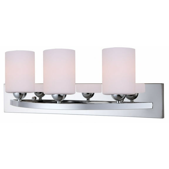 Hampton Ivl370A03Ch-O 3 Lt Vanity Flat Opal Glass 100W Type A 24In. X 8 1