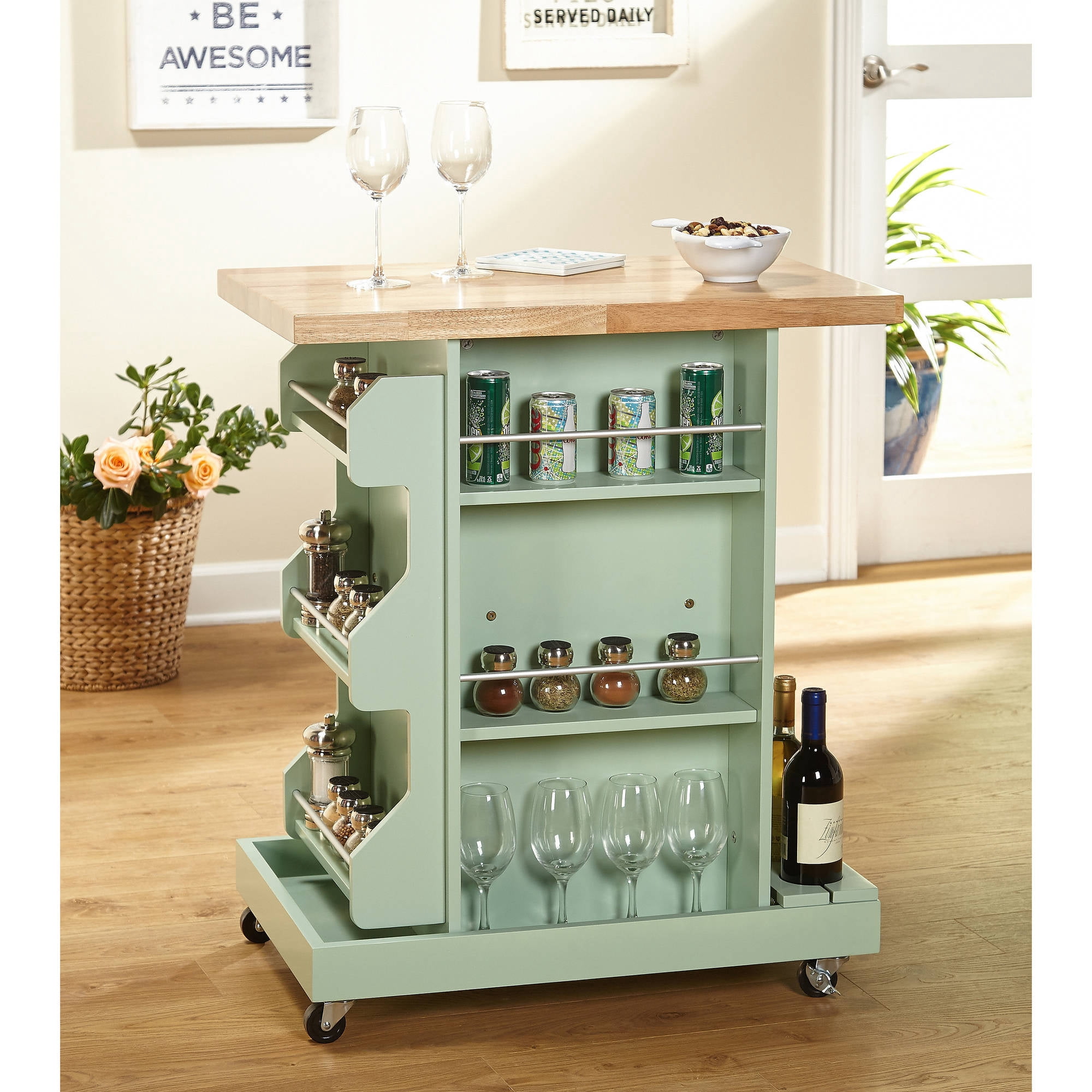 Hampton Kitchen Cart, Multiple Colors