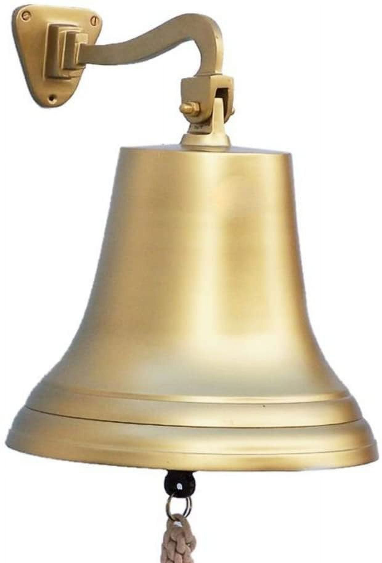 Hampton Nautical 3xglass101 Antique Brass Hanging Ship's 18" Bell