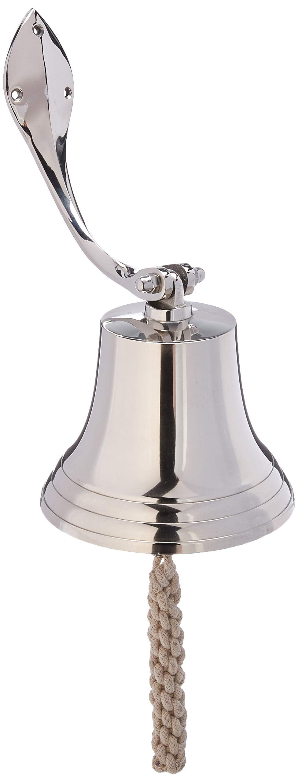 Hampton Nautical 3xglass-101 Chrome Hanging Harbor Bell 7" Nautical Home Decoration, 7 inch
