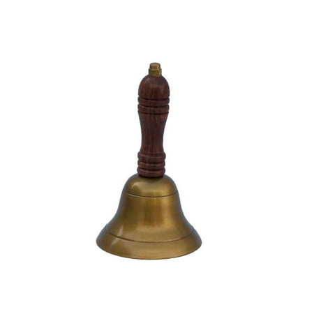 Hampton Nautical Bl-2016-AN Antique Hand 7"-Nautical Brass Bells, 7"