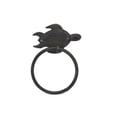 thumbnail image 1 of Hampton Nautical Cast Iron Towel Holder 7"-Sea Turtle Beach Decor, 1 of 7