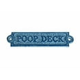 thumbnail image 1 of Hampton Nautical Rustic Light Blue Whitewashed Cast Iron Poop Deck Sign 6" - Metal Wall Plaque -, 1 of 1