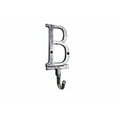 thumbnail image 1 of Hampton Nautical Rustic Silver Cast Iron Letter B Alphabet Wall Hook 6" - Home Wall Decor - Cast, 1 of 2