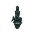 thumbnail image 1 of Hampton Nautical Seaworn Blule Wall Mounted Mermaid Bottle Opener 6"-Vintage Cast Iron Decor-Sea Life, 1 of 7